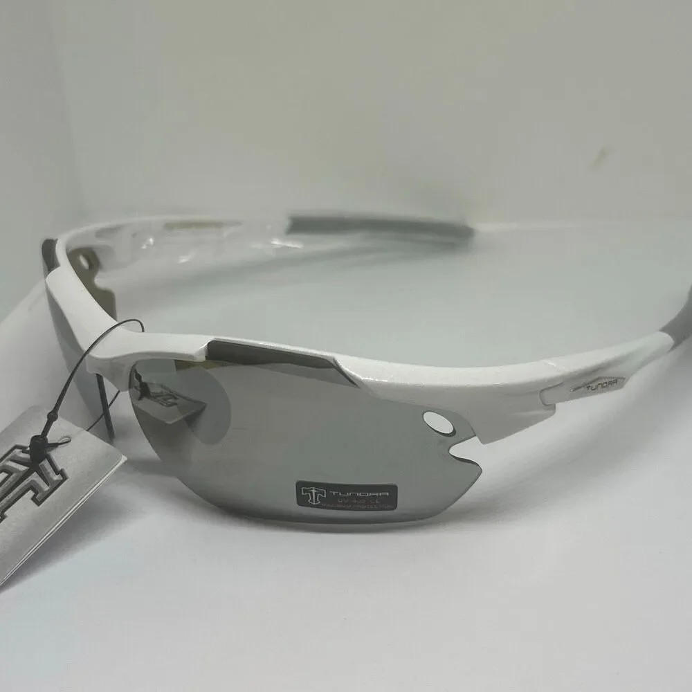 Sport Wrap Semi Rimless Sunglasses Mirrored UV400 Protection Lightweight
